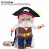 Polyester Cute Durable Pet Halloween Clothes Pirate Funny Costume Dress Up for Cats Dogs(S)