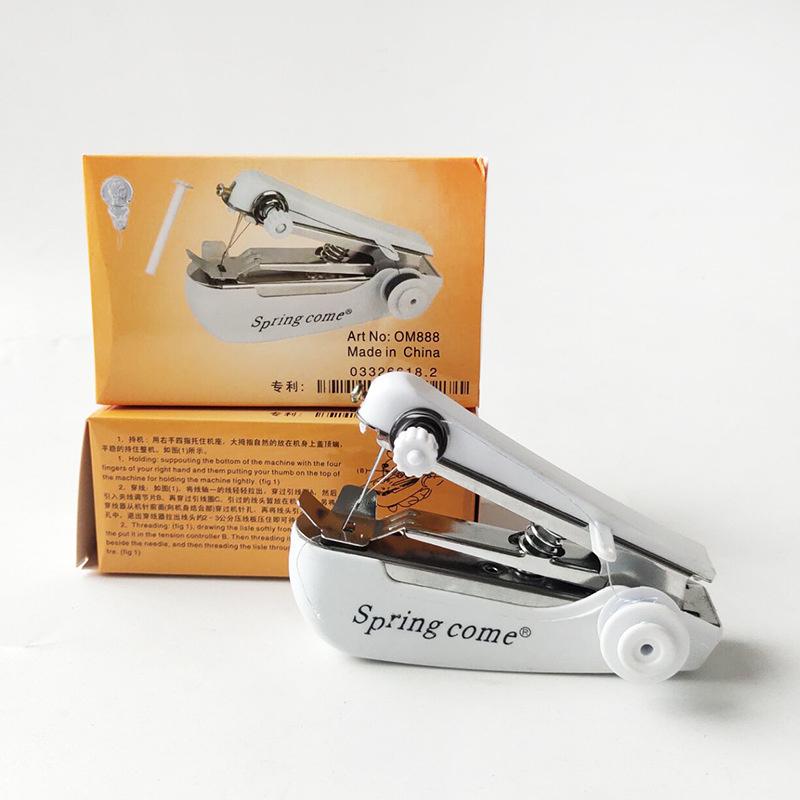 

Домашняя ручная швейная машина портативная для путешествий на открытом воздухе одежда ткани DIY шитье швейный инструмент мини ручная стежковая вышивальная машина