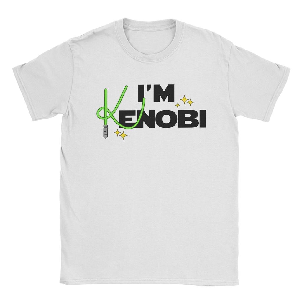Obi-Wan Kenobi Space T Shirt Men's 100% Cotton Creative T-Shirts Crewneck Jesus Retro Collage Tees Short Sleeve Clothing Printed