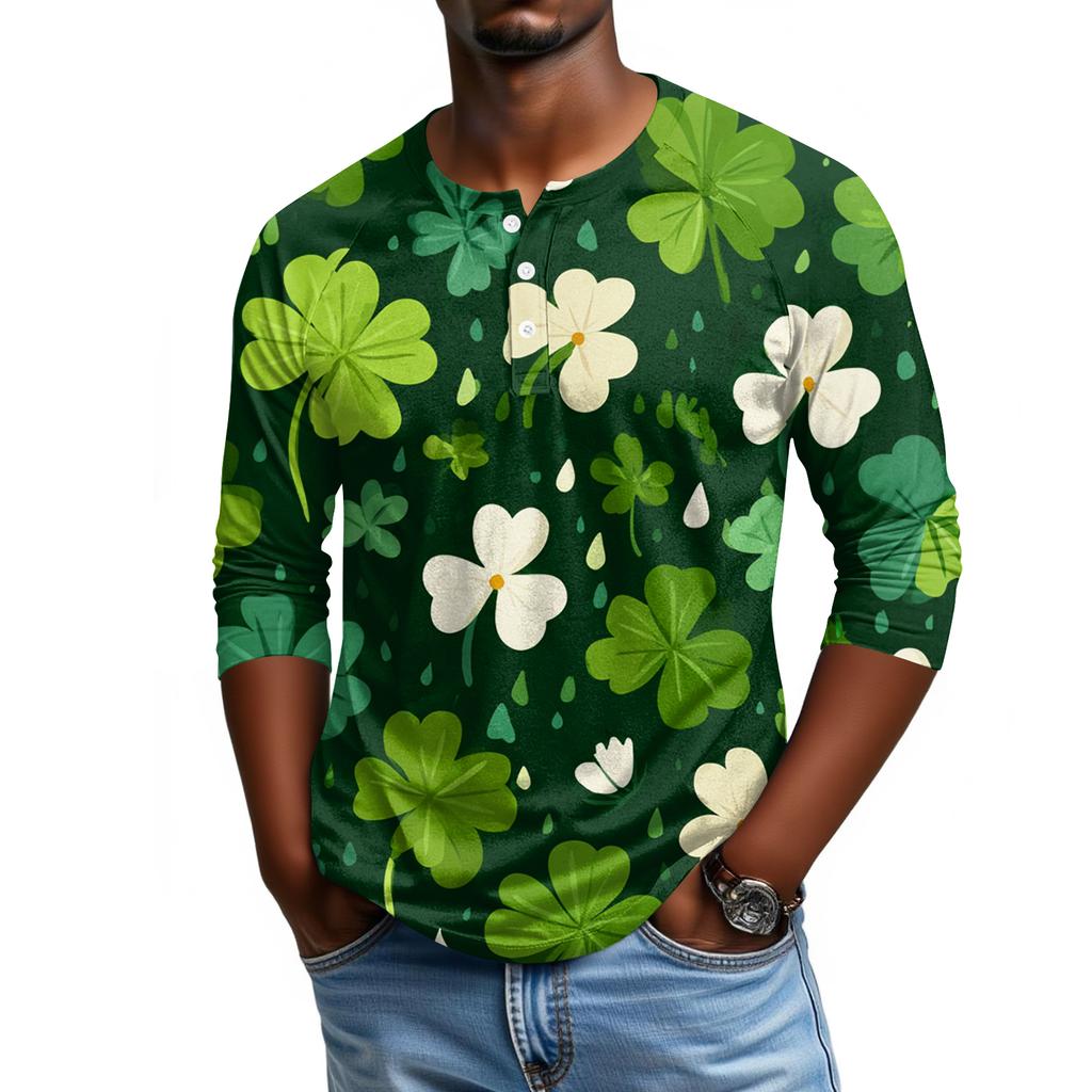 Men's Raglan Sleeve Three-quarter Sleeve Top