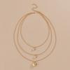 Wind exaggerated love pendant multi-layer women's alloy necklace accessories