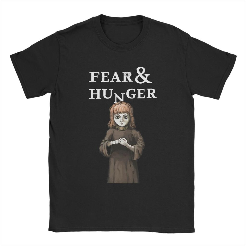 Nouveauté Fear and Hunger Termina T-Shirts pour Hommes Col Rond T-Shirt en Coton Manches Courtes T-shirts Vêtements Graphiques