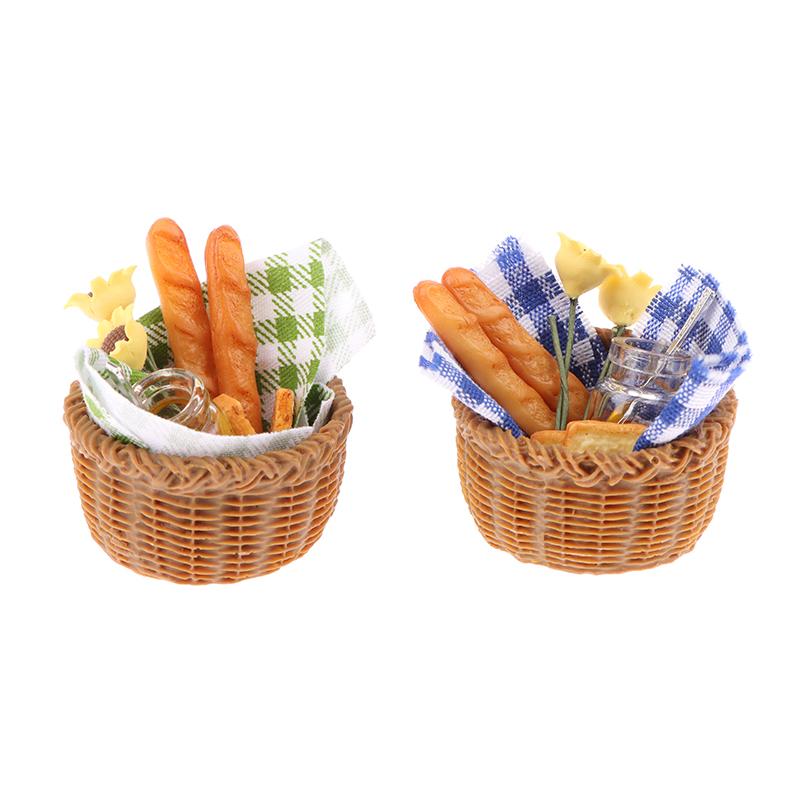 1Setul 1:12 Păpușă Miniatură Coș Pâine cu Miere Pânză Coș Picnic Model Bucătărie Decor Jucărie Accesorii Casă de Păpuși