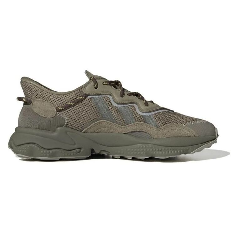 Adidas Originals Fabric Ozweego Sports Trend Durable Low-Top Lifestyle Shoes Unisex Sneakers Brown HP2333