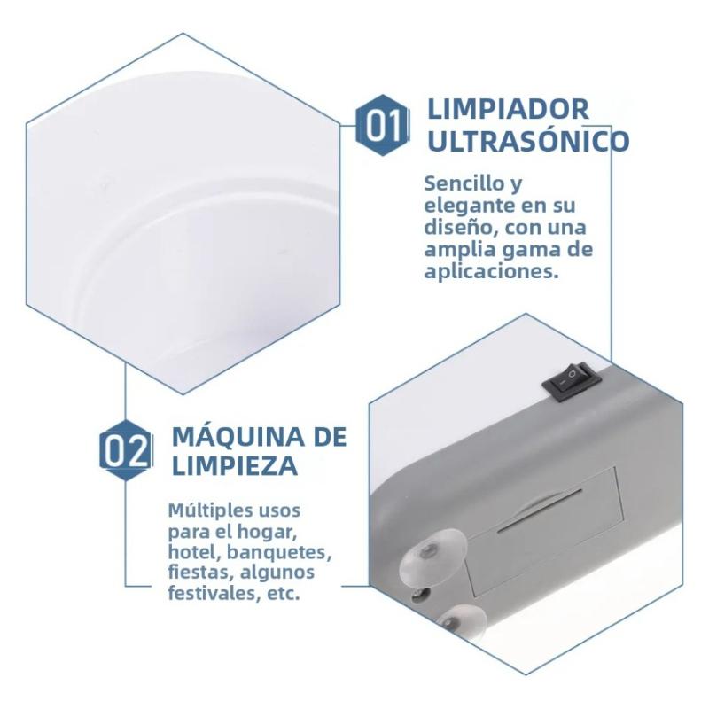 Macchina per la Pulizia ad Ultrasuoni Ricaricabile USB Vibrazione ad Alta Frequenza Detergente Lavatrice Pulitore per Gioielli Occhiali
