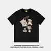Pure cotton European goods American front shoulder short-sleeved t-shirt women's new loose and lazy design niche large size top