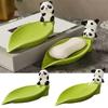 Ceramic Self Draining Soap Holder Cute Soap Tray Green Soap Rack  Kitchen