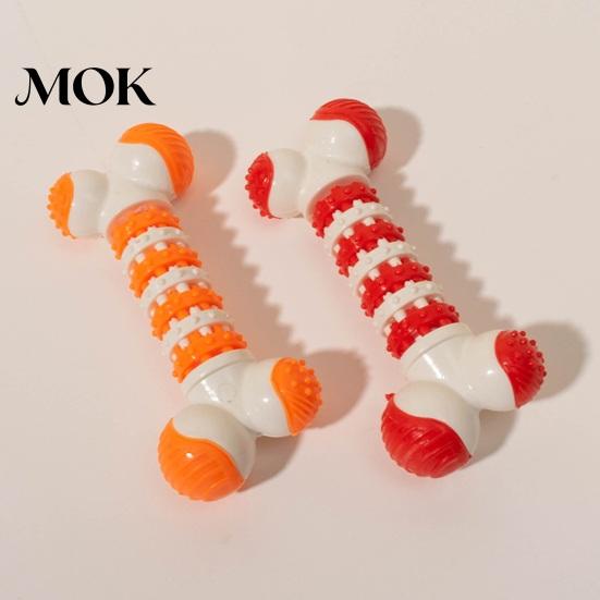 Dog Toys for Molar Chewing Indestructible Chew Interactive Puppy Teeth Bone Toy Cleaning Boredom Relief Soft Touch Gear Pet Aggressive Chewers