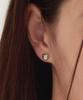 Noonoo Fingers 925 Sterling Silver Post Baby Heart Earrings