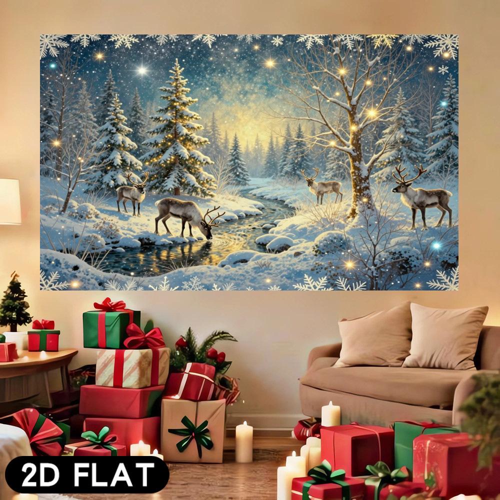 1Pcs Winter Christmas Suitable Decoration Background Winter Backdrop Decorations For Photo Studio Photo Booth Christams Party