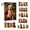 Cuenta Regresiva Navideña Temática de Mascotas Regalos Calendario de Adviento para Perros, Adornos de Acrílico 2D de Razas, Caja de Regalo de Navidad de 24 Días para Niños Calendario para Dueños con 24 Cachorros