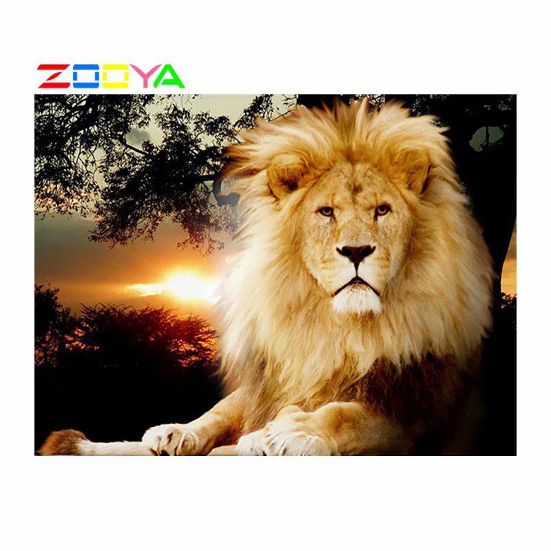 

ZOOYA 5D DIY Алмазная вышивка львы вышивка крестиком животные алмазная живопись полная квадратная Алмазная мозаика ремесленный комплект домашний декор