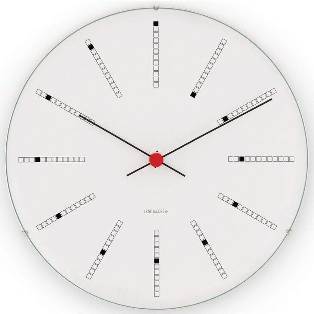 

Arne Jacobsen Clock Wall clock Bankers 21cm AJ43630 white/black/red білий