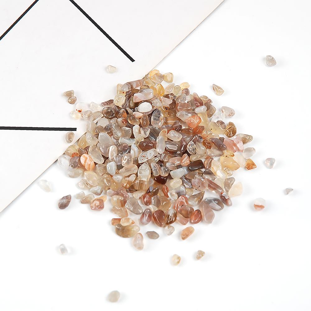 Hisenlee 500G Natural Crystal Aquarium Gravel Rocks Tumbled Crushed Stones Fountain Vase Planters Decorative Christmas New Year