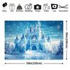 1 pièce Décoration Château de Glace Bleu Pays des Merveilles Hivernal Toile de Fond Hivernale Pour Studio Photo Photobooth Fête