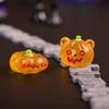 8pcs Luminous Pumpkin Ghost Miniatures Resin Craft Little Statue Halloween Figurines  Desktop Decor