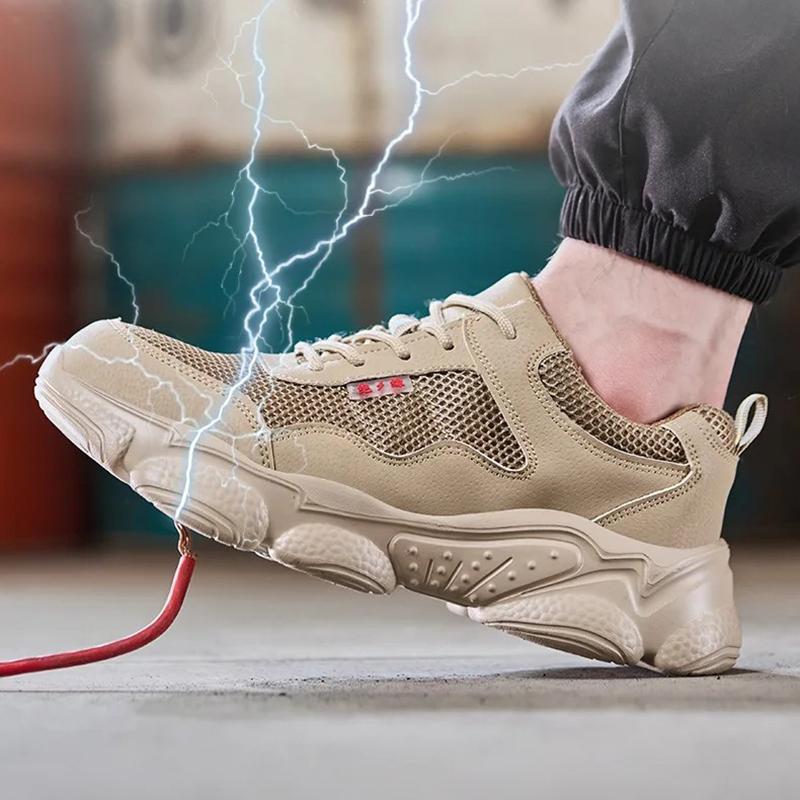 Oulylan Anti Puncture Protection Boots Outdoor Lightweight Labor Footwear For Working Men Wear-Resistant Breathable Safety Shoes