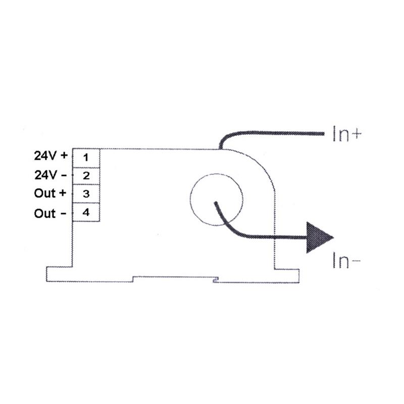 Practical Single-phase AC Electric Current Transmitter 20A/30A/50A/100A/200A Current Transmitter Output 4-20mA Current