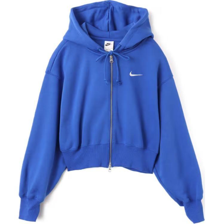 Nike Felpa con cappuccio da donna Sportswear Phoenix Fleece, vestibilità ampia, corta, con zip intera HJ0941-480