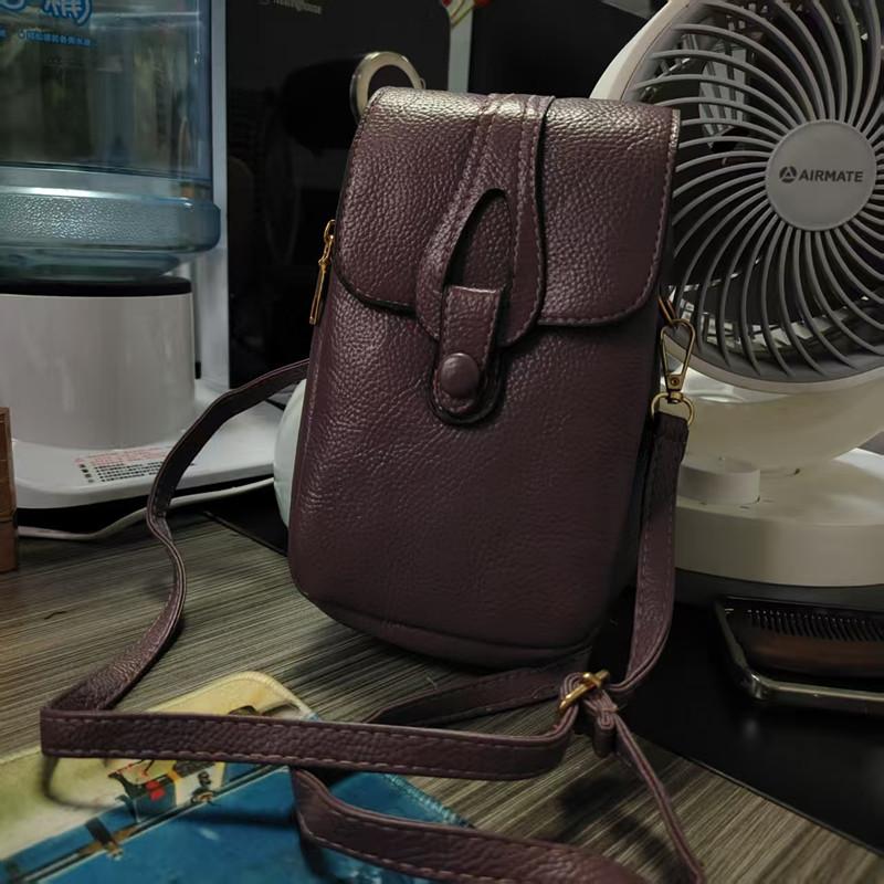 Stylish Minimalist Work Commuting Crossbody Phe Bag, Multi Layer Zipper Design Ladies Shoulder Handbag Purses for Daily Use