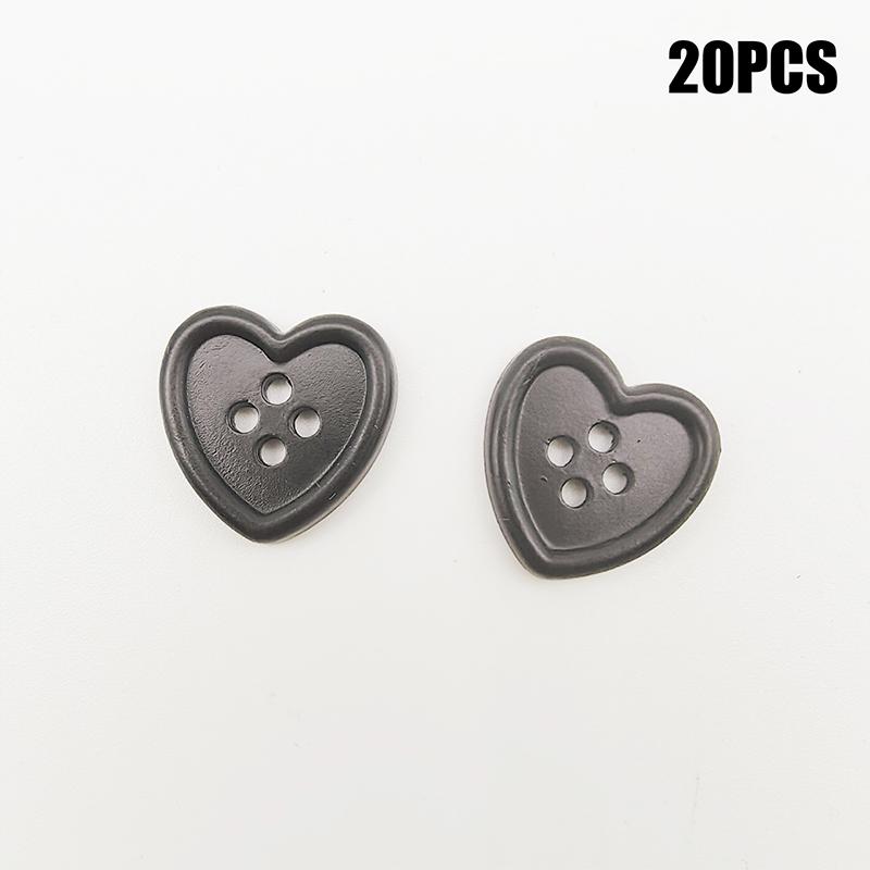 20Pcs/Set Buttons For Needlework Heart Sewing Button For Clothing Diy Accessories Decorative Craft Supplies