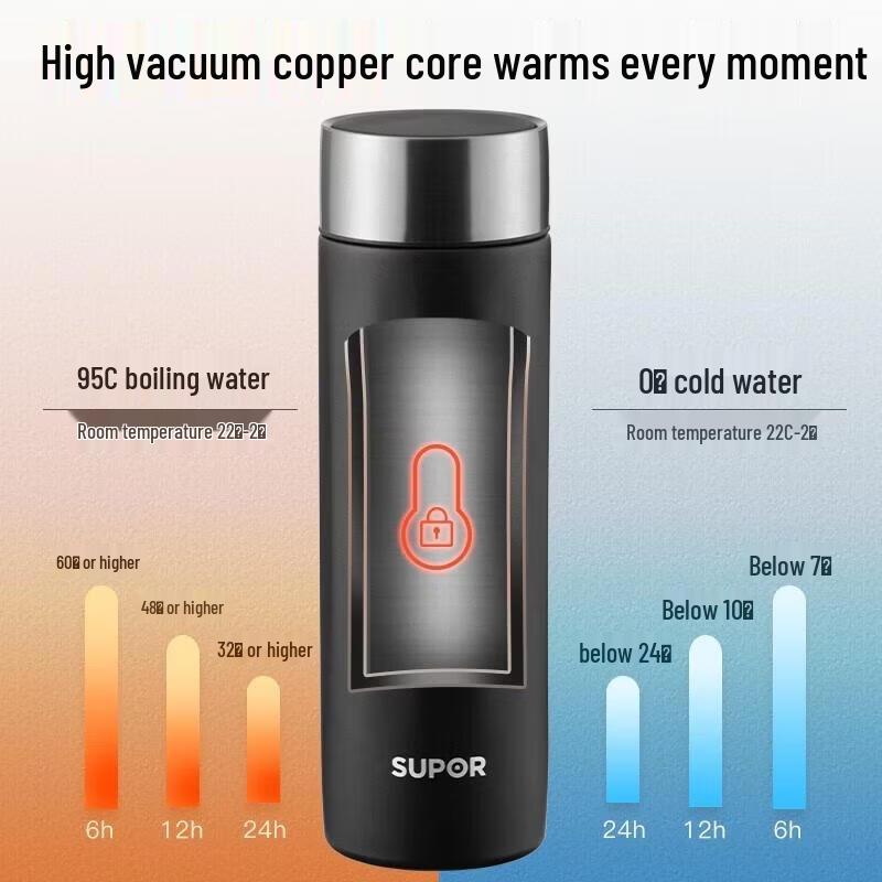 SUPOR 304 Stainless Steel Portable Tea Infuser Thermos Mug