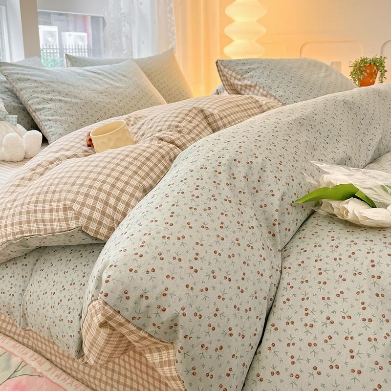 Cotton Bedding Set Duvet Cover with Pillowcases Bedclothes Comforter covers Sets Duvet Cover Queen Size with Pillow cover