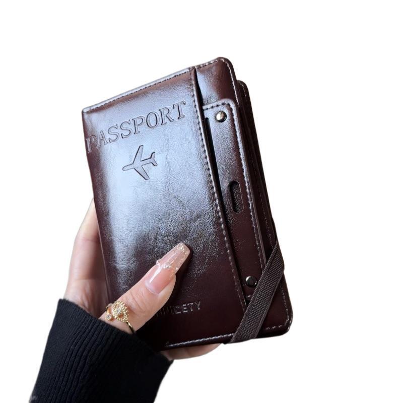 Women's All-in-One Leather Travel Wallet: Passport, Ticket & Card Holder
