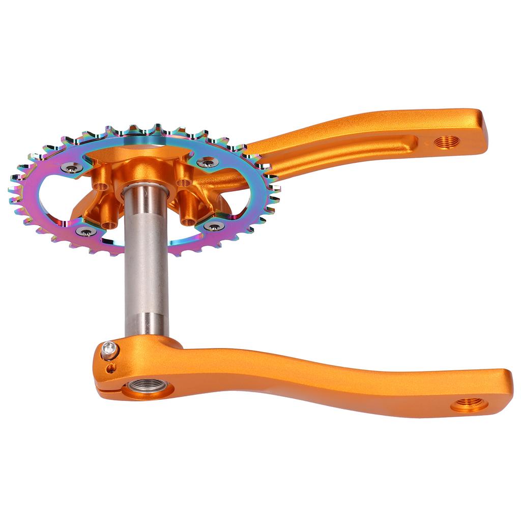 ZK‑22 Aluminum Alloy Bike Crankset Integral Single Speed Crank Arm Accessory 36T for BikeGold