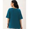 Designer Cotton Blend Top Women Graphic Printed Oversized Fit T Shirt Combo of 2