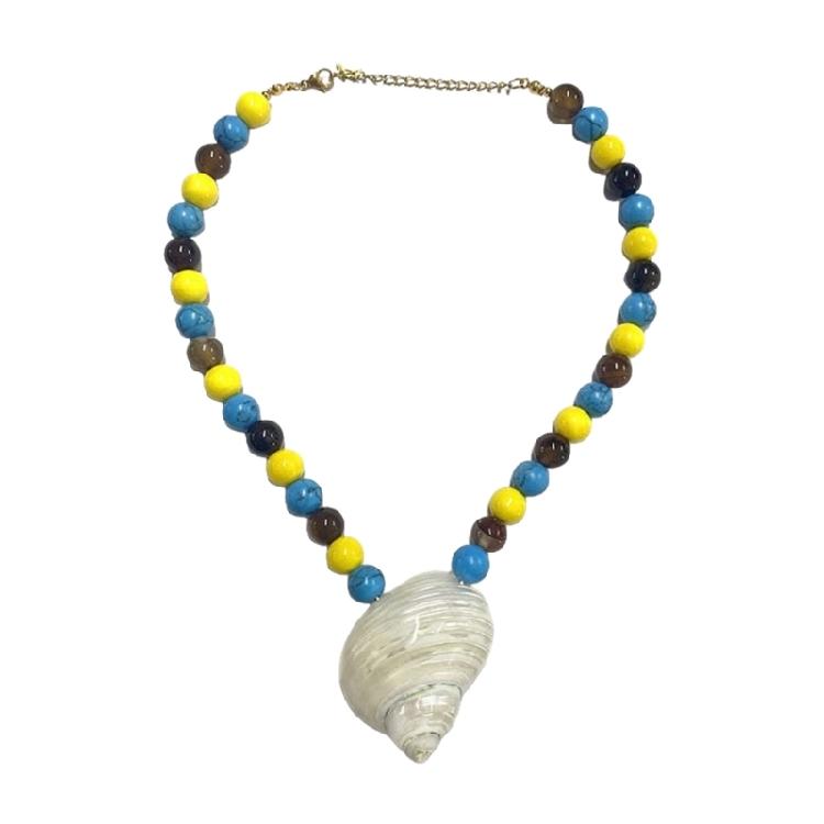 Handcrafted Conch Shell Necklace Pearls Details Versatile Earrings Jewelry For Casual Or Formal