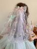 Children's Long Veil Princess Crown Photo Hairpin Flower Girl Baby White Girl Headwear Kids Women Hair Accessories