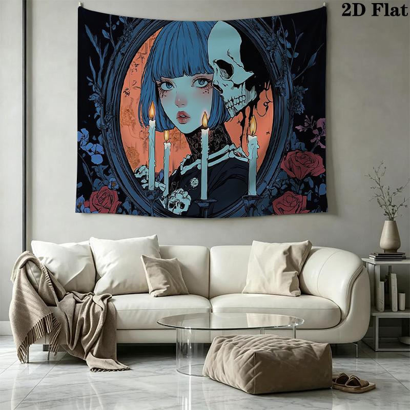 Dark anime style Pattern Home Decor Tapestry, Wall Hanging, Decorative RV Wall Cloth.XGT0914235