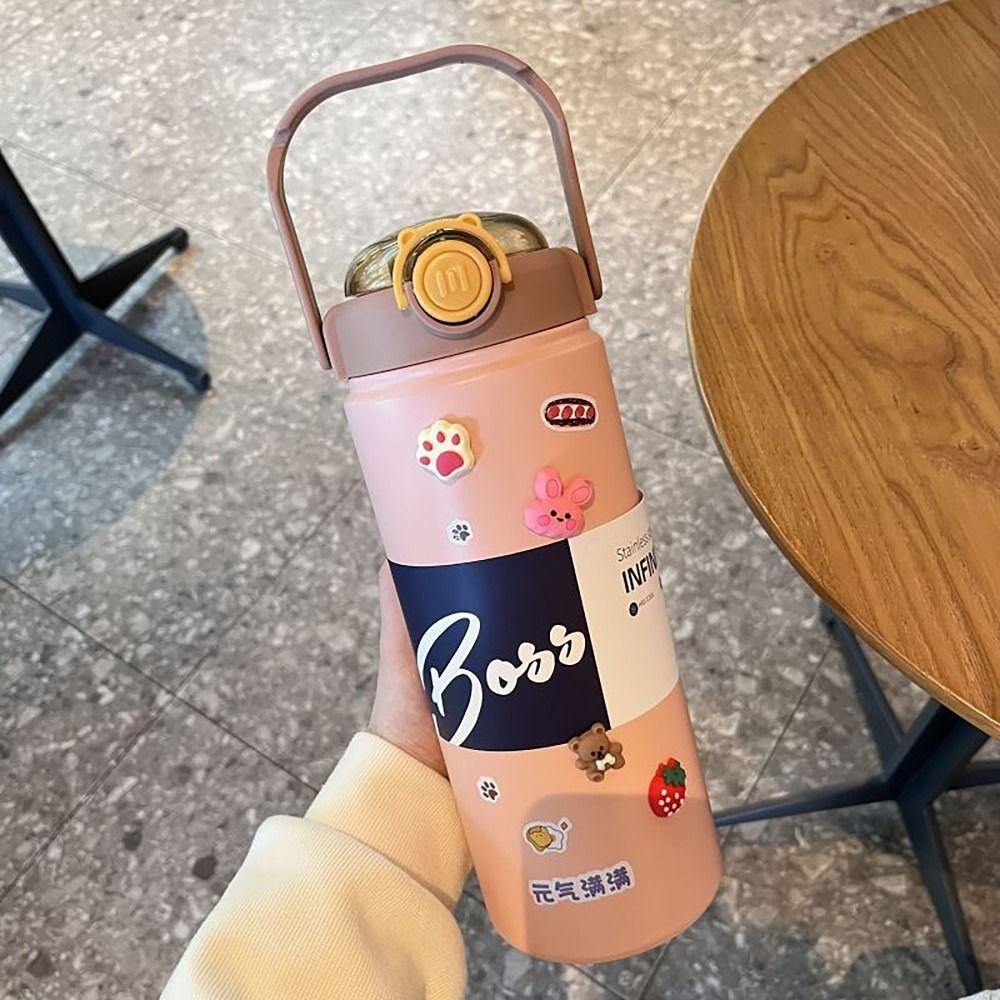 Leak-proof Hot Cold Water Bottle Double Drinking Insulated Cup Vacuum Flask  for School Office