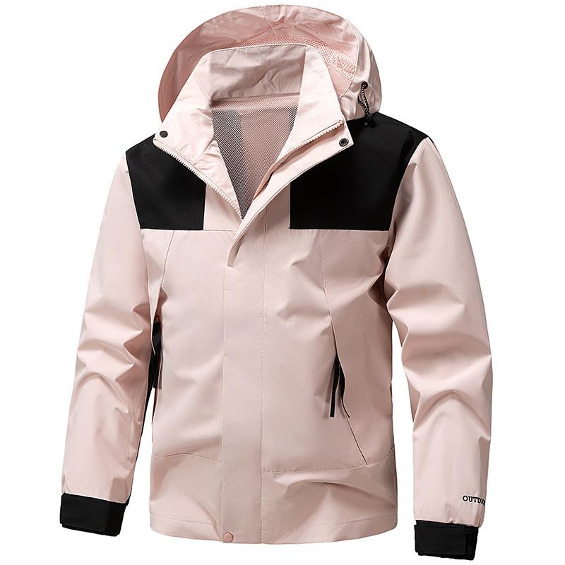 

Мужская штурмовая куртка для наружного ношения, свободная повседневная куртка для мужчин на весну и осень XXXXL розовый