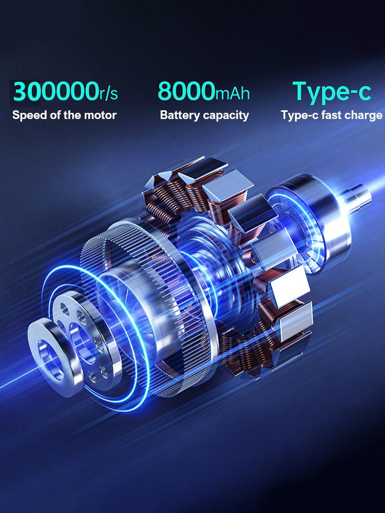 X9 Turbo Jet Blower 300000RPM Powerful Air Blower Brushless Motor Turbo Fan Wind Speed 58m/s 8000mAh Souffleur Air Puissant Tool