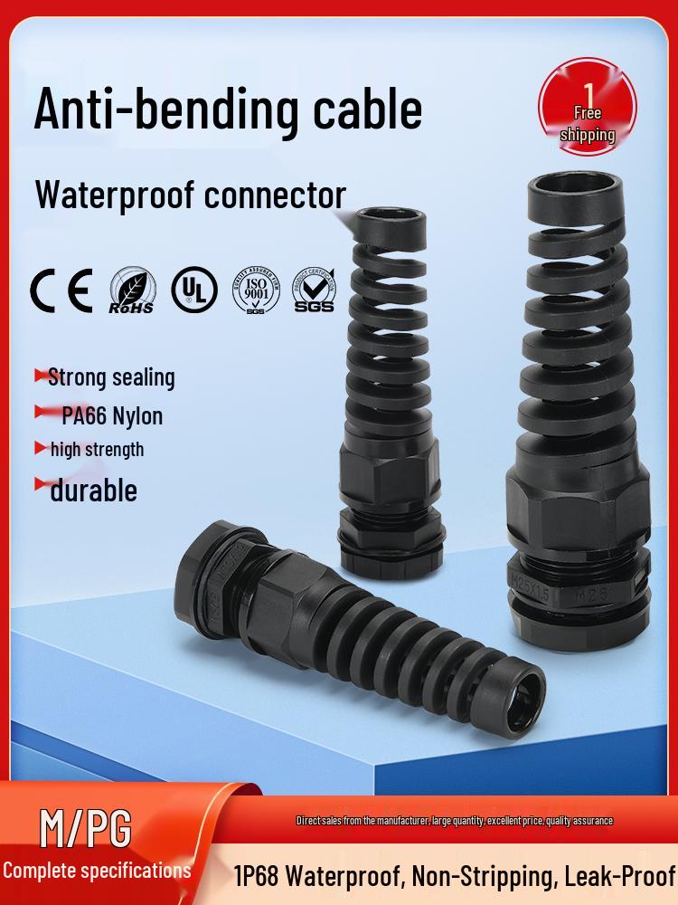 Waterproof Anti-bending Nylon Cable Connector - PA66 PG/M Type