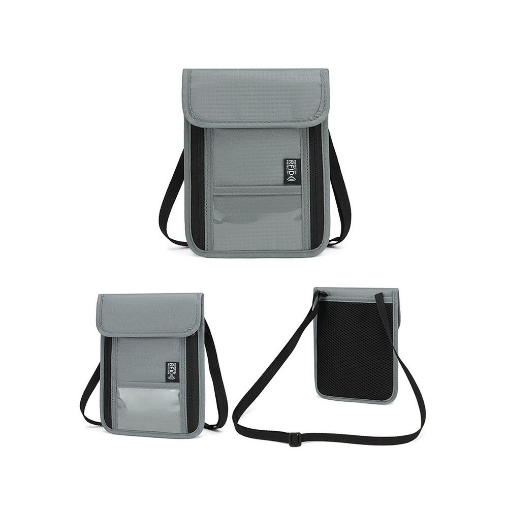 Anti-Tracking RFID Blocking Passport Holder Anti-Theft Passport Document Bag Neck Wallet  ID Card