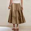 Ladies' Fashionable Retro Button Long Denim Skirt