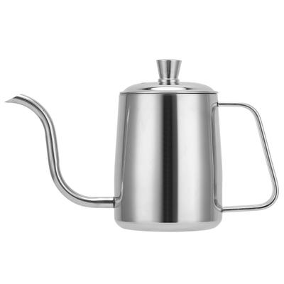Cafetière Acier Inoxydable Bec Long et Fin Bouilloire à Café Manuelle avec Couvercle pour Café Maison