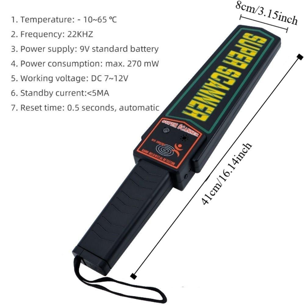 360° Scan Metalldetektor Hohe Empfindlichkeit Sicherheitsscanner Handheld Antennenlokalisierer Holz