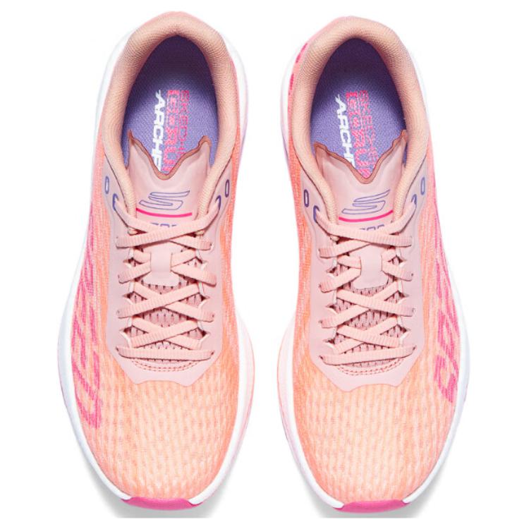 Skechers Go Run Razor 4 Comfortable Versatile Cushioning Support Low Top Casual Running Shoes Women Sneaker Pink White 172075-CRMT