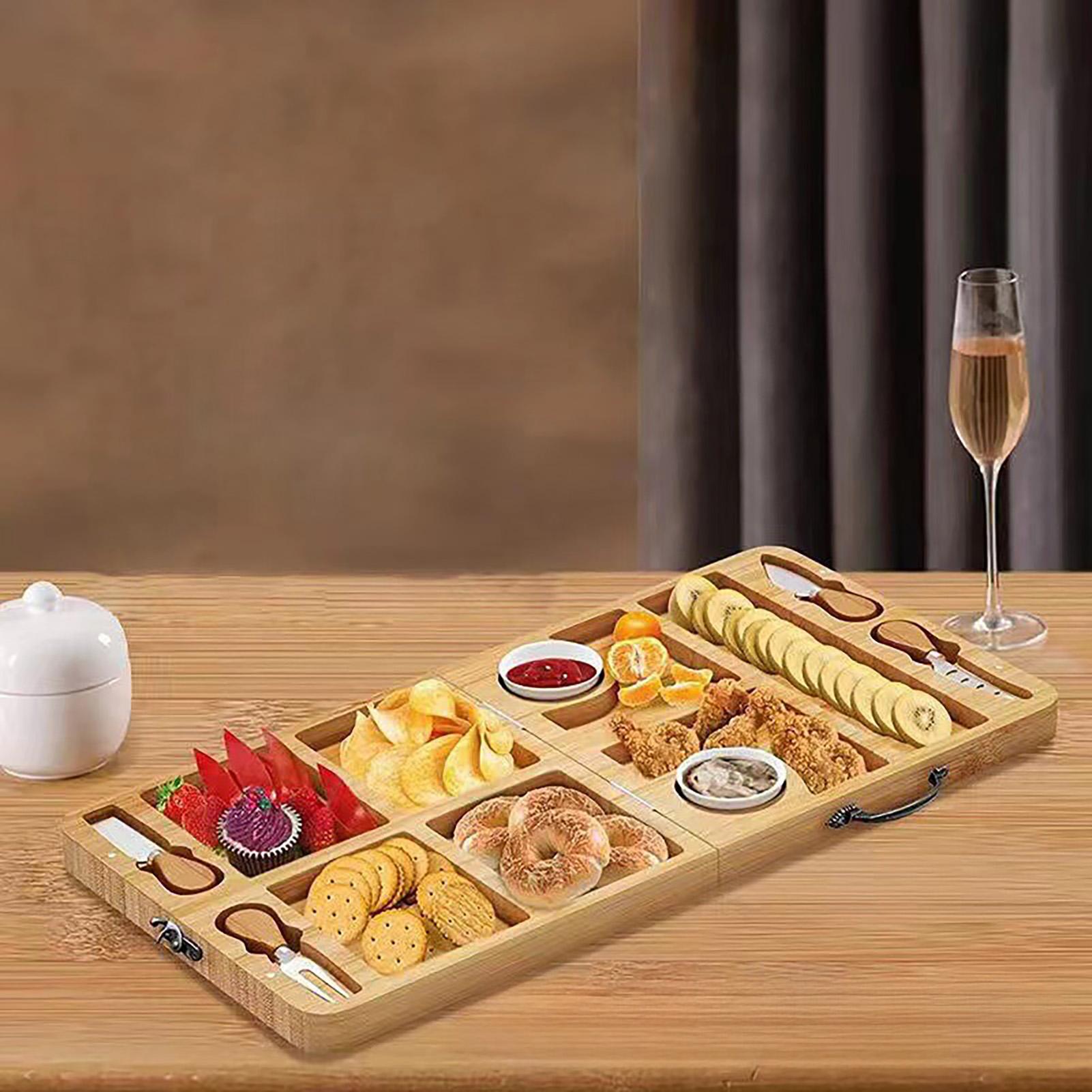 

Cheese Board Foldable Meat Platter Kitchen Gadget Meat Cheese Tray Platter For Indoor Table Fireplace Living Room Restaurant China Mainland