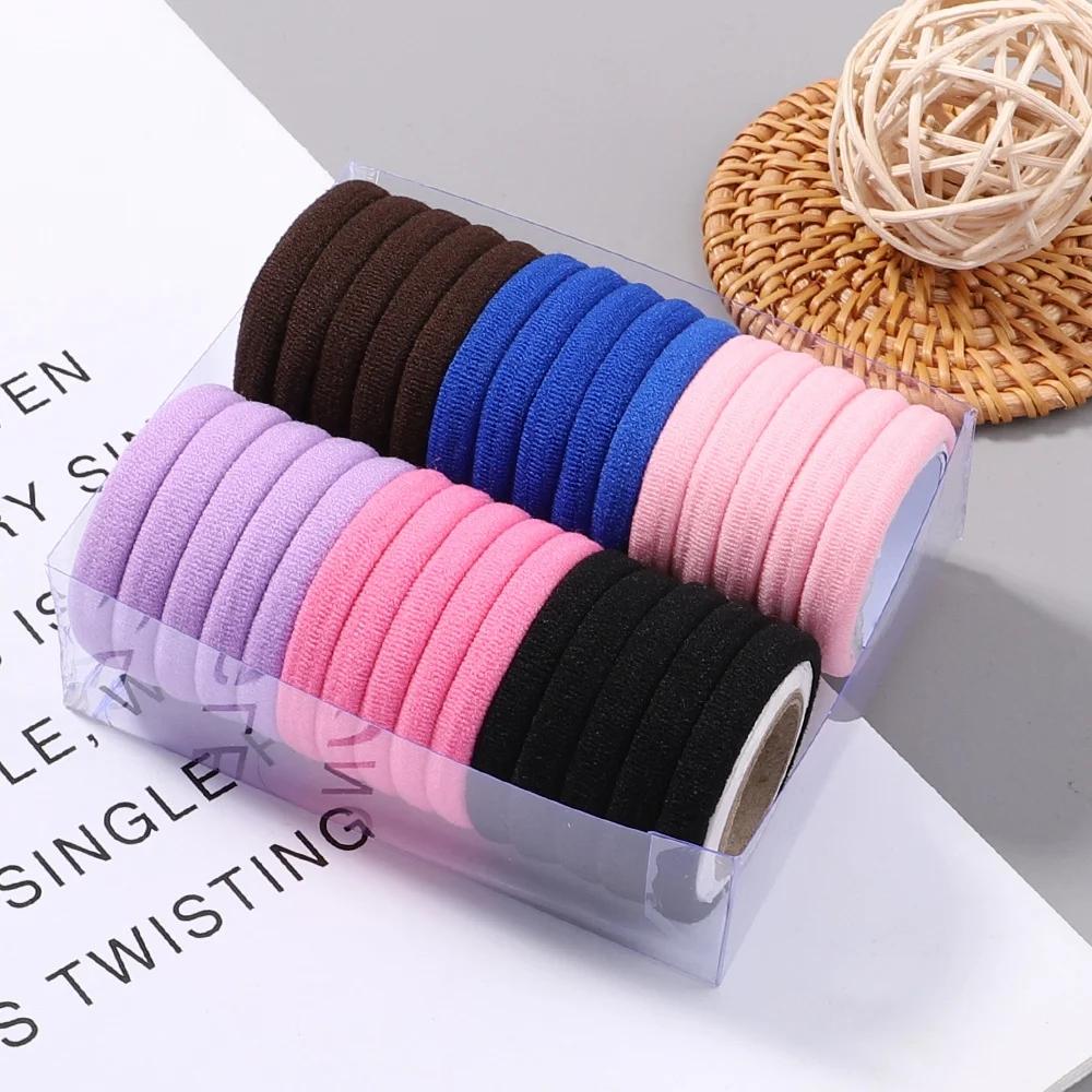 30Pcs/Set Women Elastic Hair Bands For Baby Girls Colorful Nylon Rubber Headband Scrunchies Kids Ponytail Holder Accessories