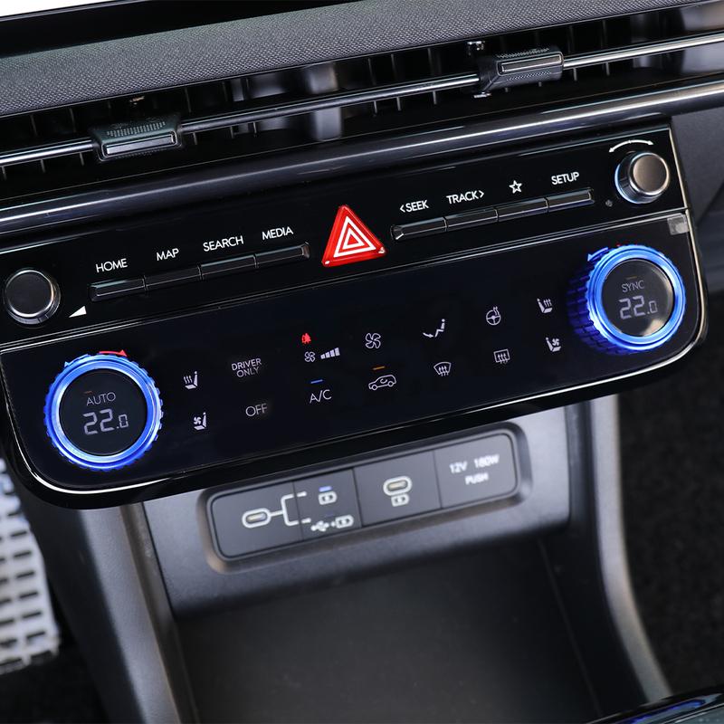 Aluminum Alloy Red Blue Black Interior Air Conditional Konb Ring Trim Cover For Hyundai Tucson NX4 2025 Accessories