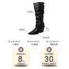 Tall Pleated Pile Boots Removable Two Wear Pointed Pants Boots Autumn Fashion High Heel Knight Boots Women's Boots