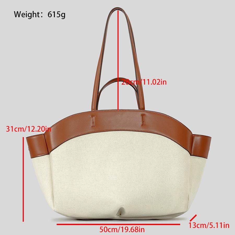 Bolsa Tote de Grande Capacidade com Emendas Bolsa Fashion para o Dia a Dia Bolsa de Mão Feminina