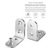 20/50/100PCS L Brackets Stainless Steel Corner Braces with Screws, 90° Right Angle Shelf Supports for Wood Furniture Accessories, Table