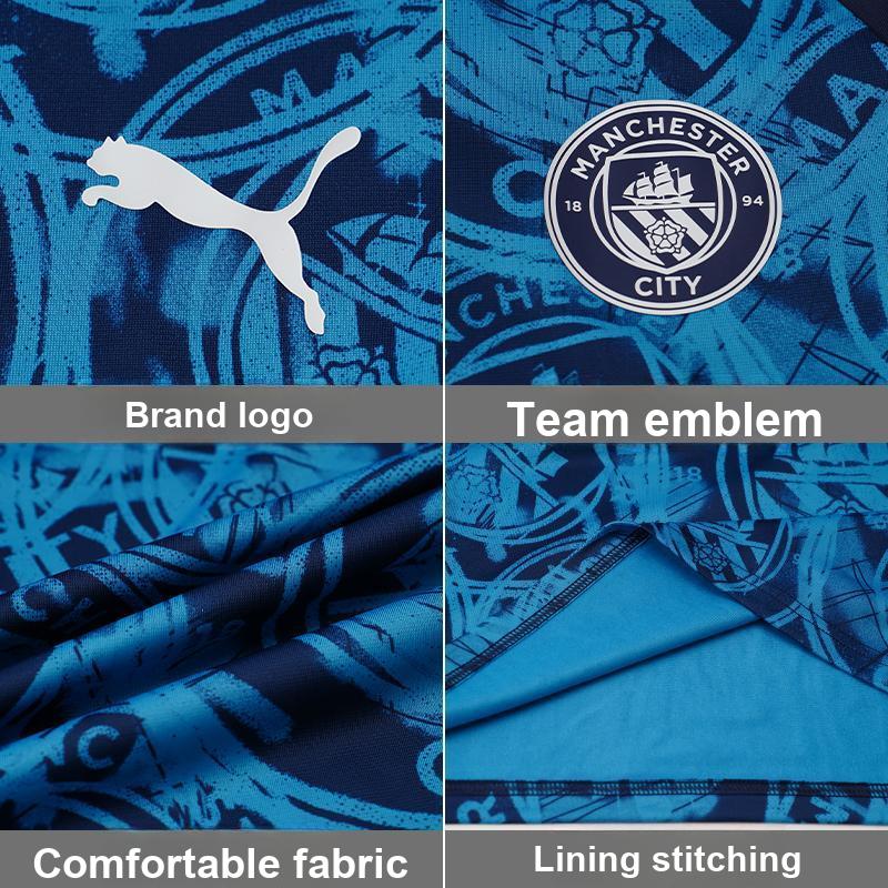 Puma Manchester City Football Half-Zip Long Sleeve Pullover Sweatshirt Men sweatshirt 785781-04