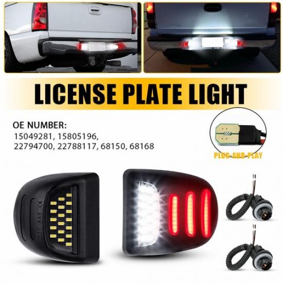 

LED License Number Plate Light For Chevy Silverado 1500 2500 3500 Tahoe Suburban